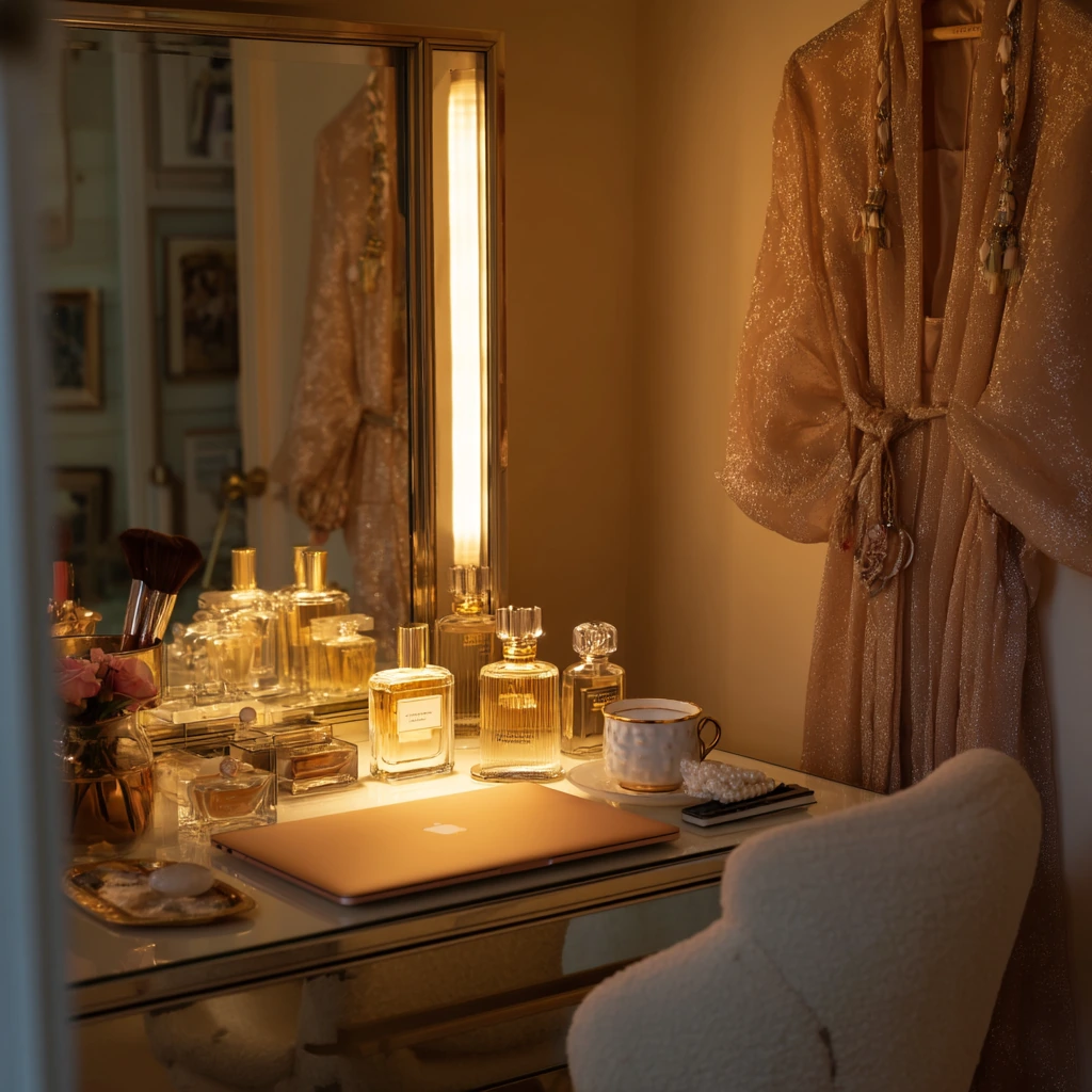 Soft Glam Vanity for Evening Prep