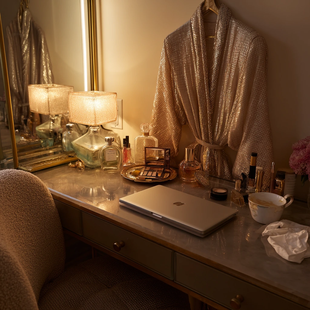 Soft Glam Vanity for Evening Prep