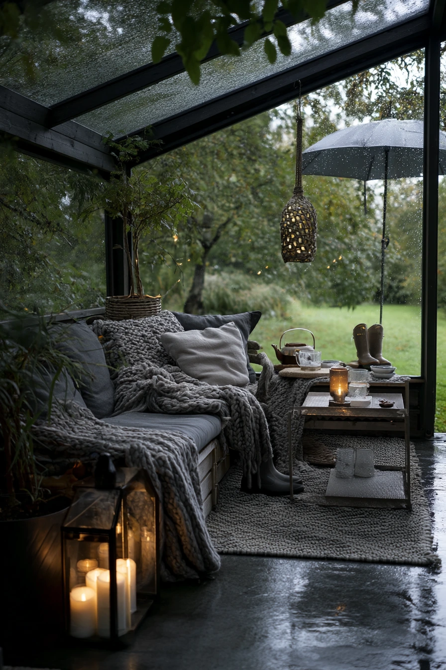 Rainy Day Covered Veranda