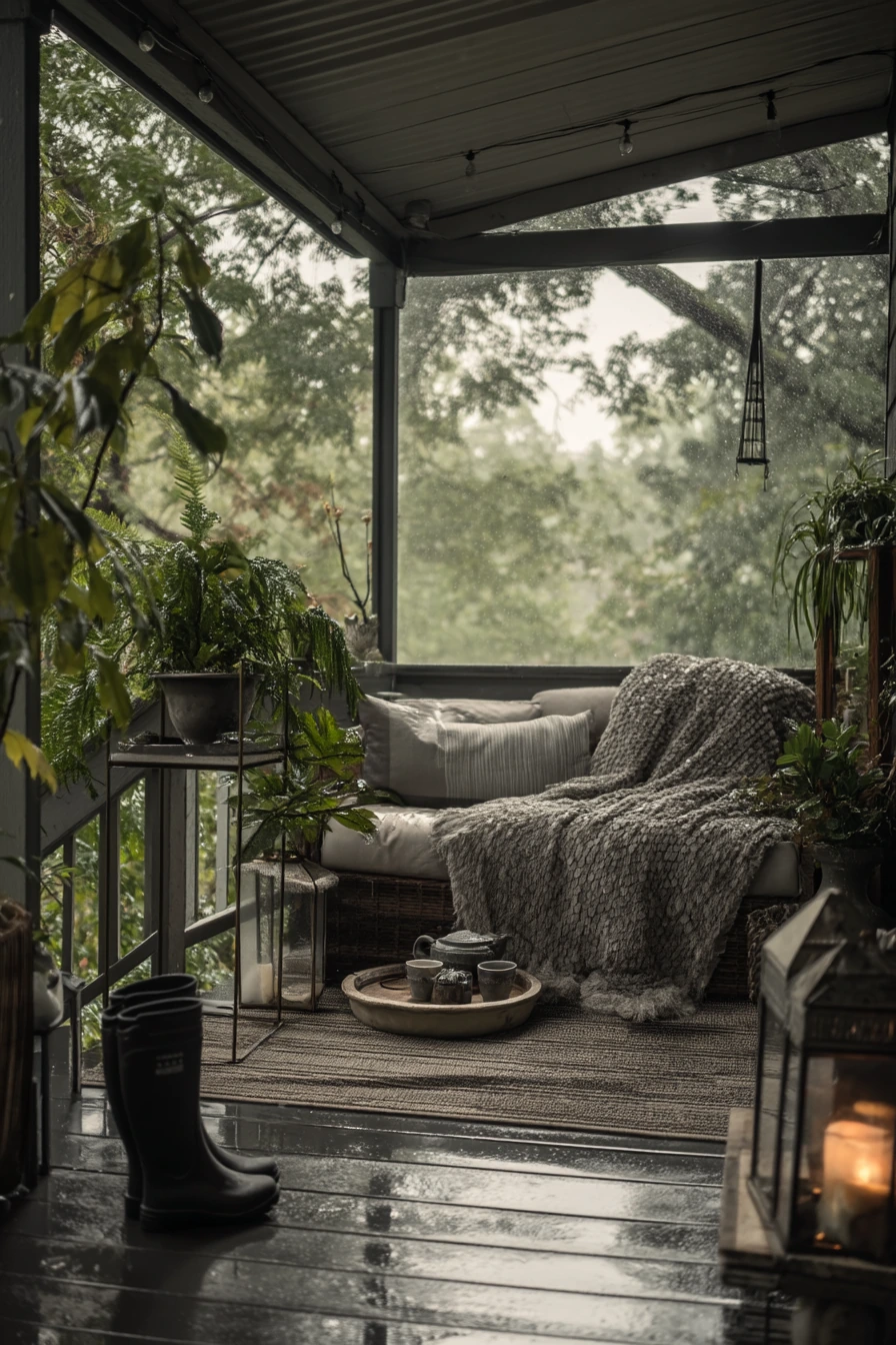 Rainy Day Covered Veranda