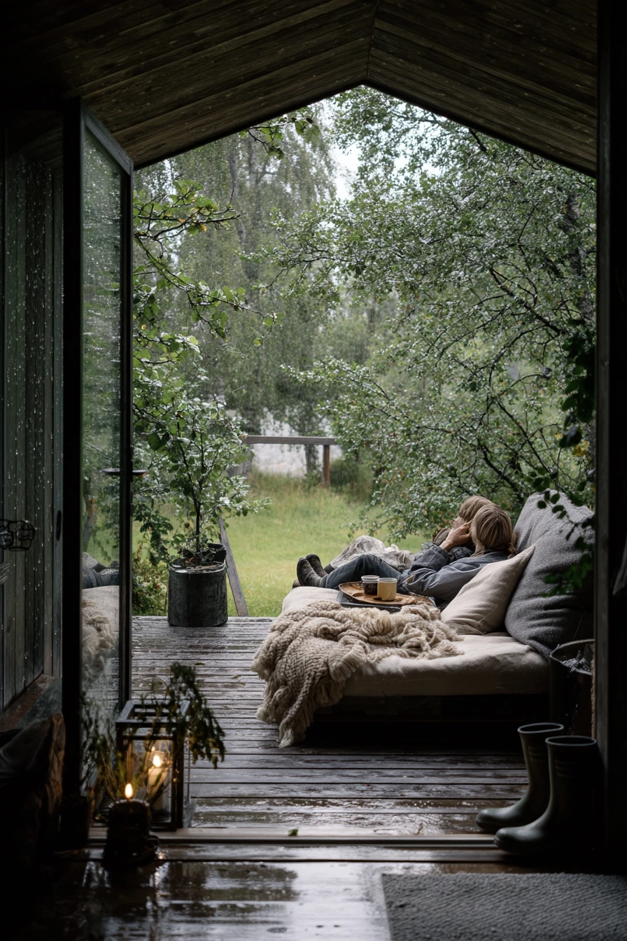 Rainy Day Covered Veranda