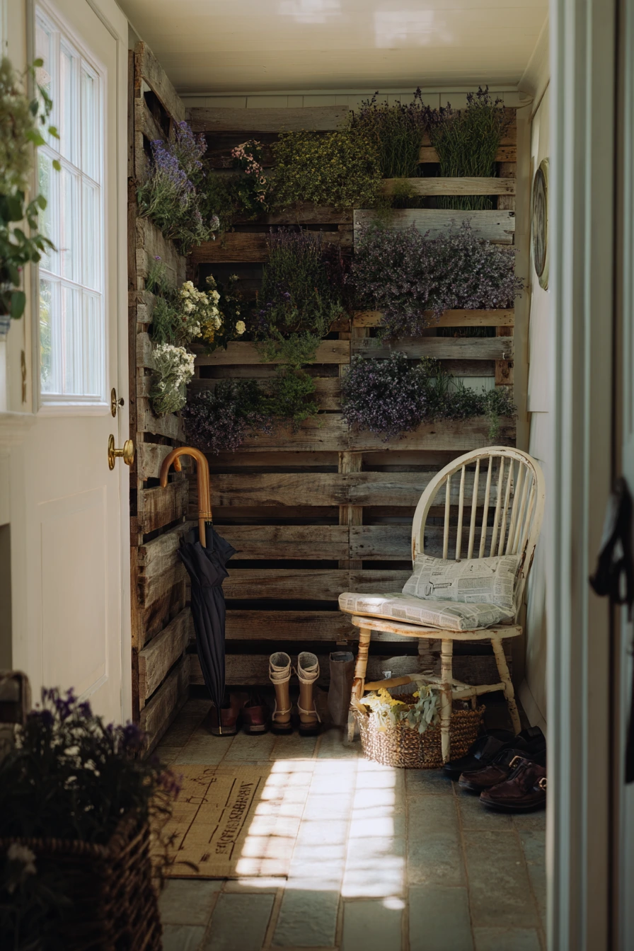Rustic Cottage Entry Garden