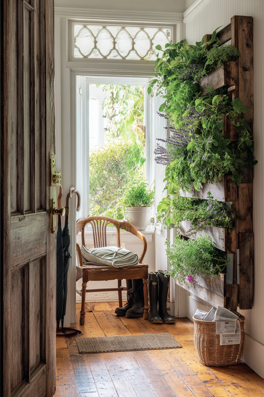 Rustic Cottage Entry Garden