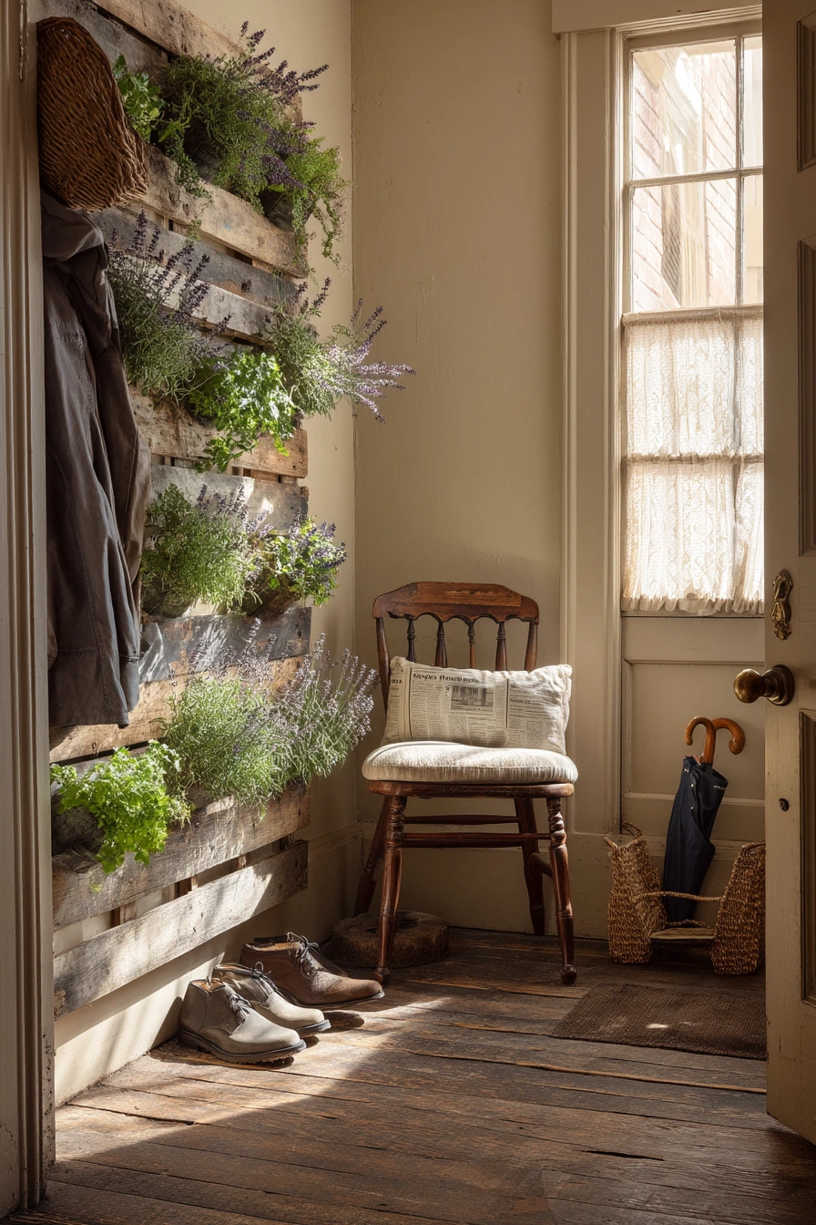 Rustic Cottage Entry Garden