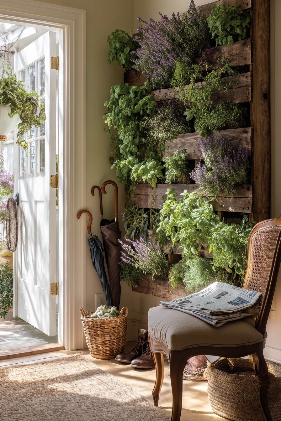 Rustic Cottage Entry Garden
