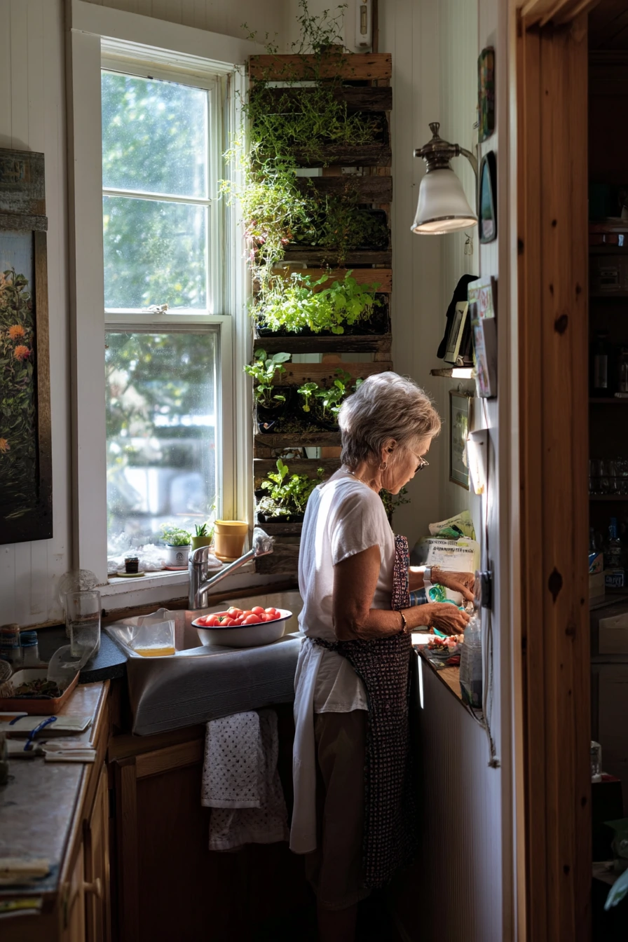 Kitchen Window Salvage Garden
