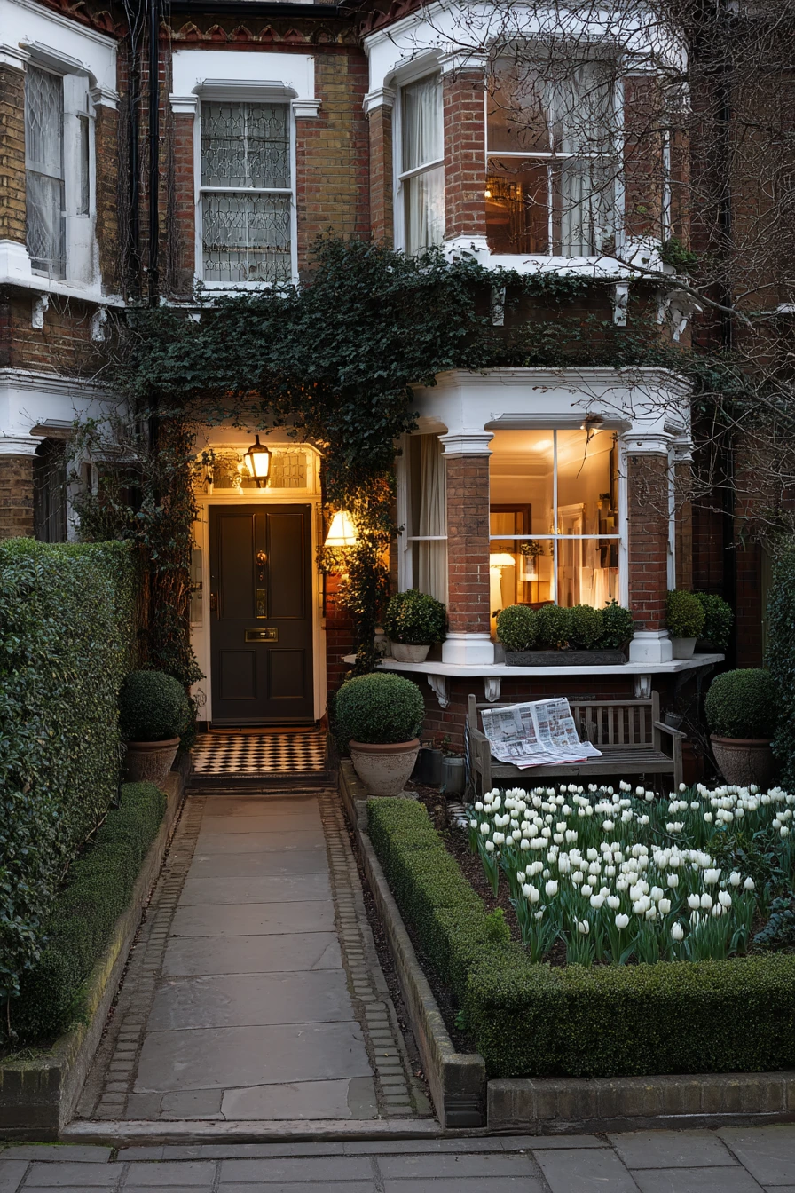 6. Classic Symmetry With Seasonal Pots