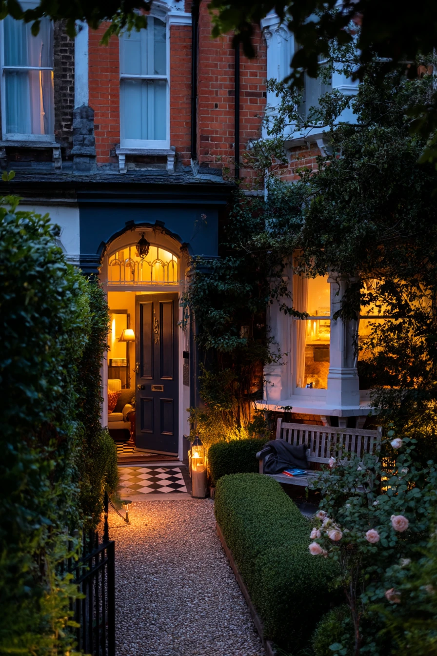 10. Evening Glow Curb Appeal