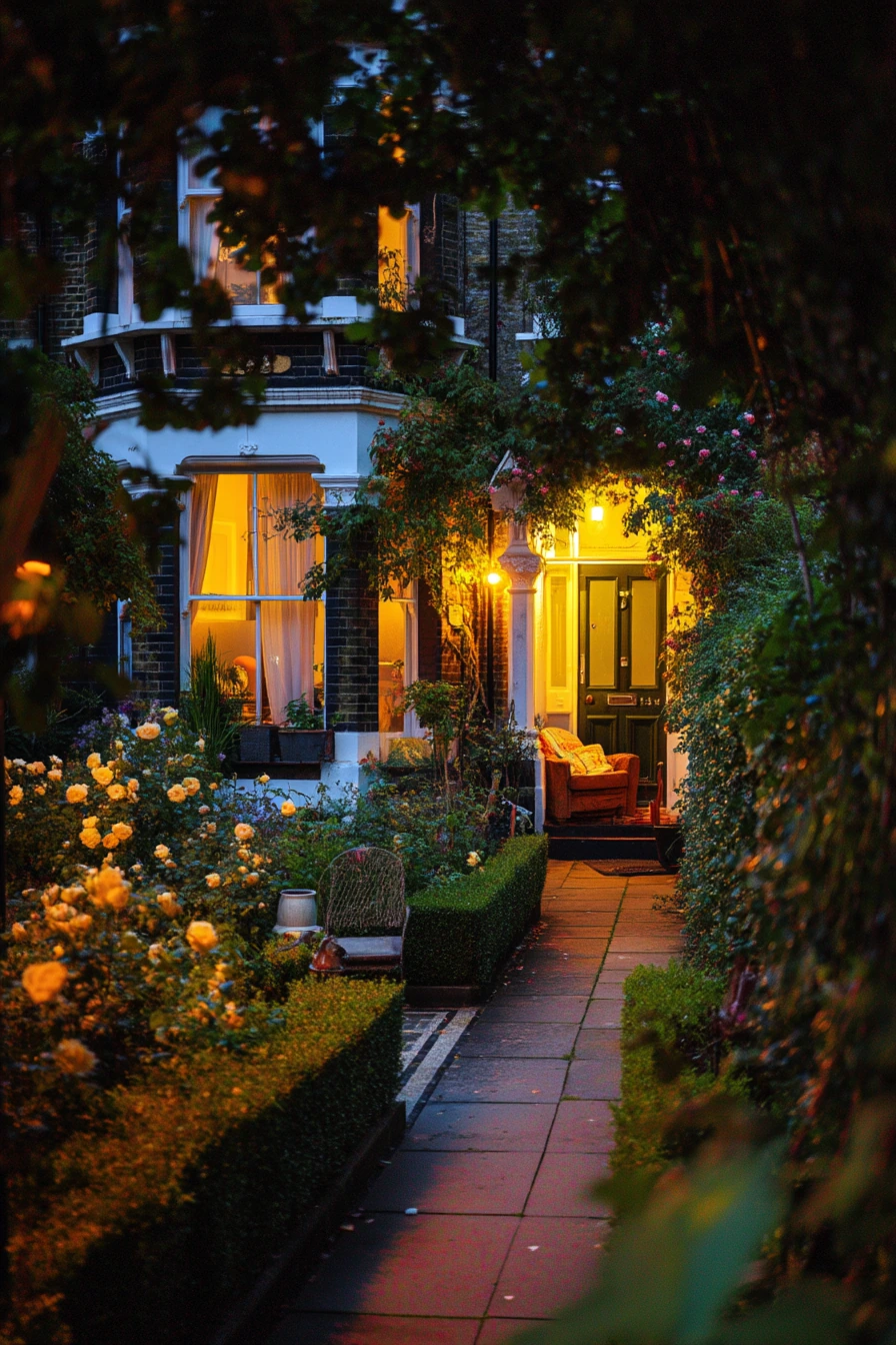 10. Evening Glow Curb Appeal