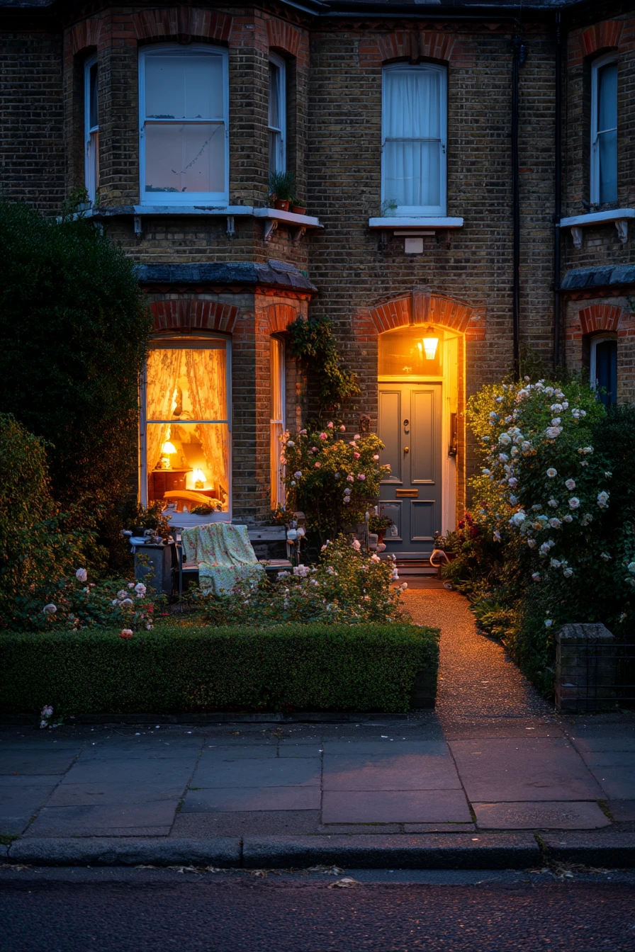 10. Evening Glow Curb Appeal