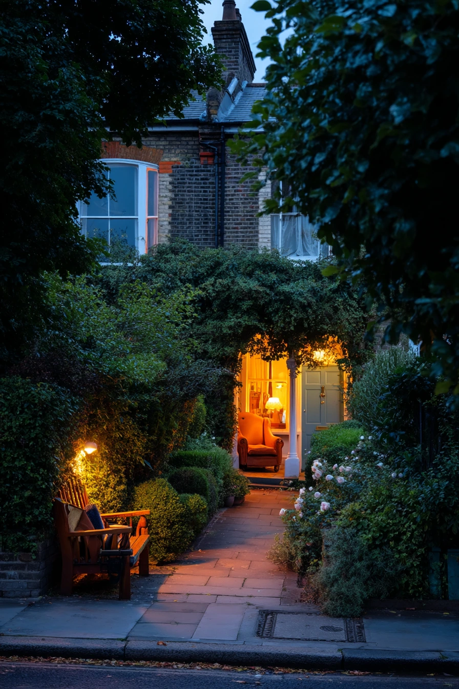 10. Evening Glow Curb Appeal