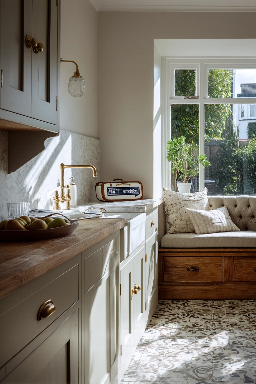 1. Family Victorian Kitchen with Breakfast Nook