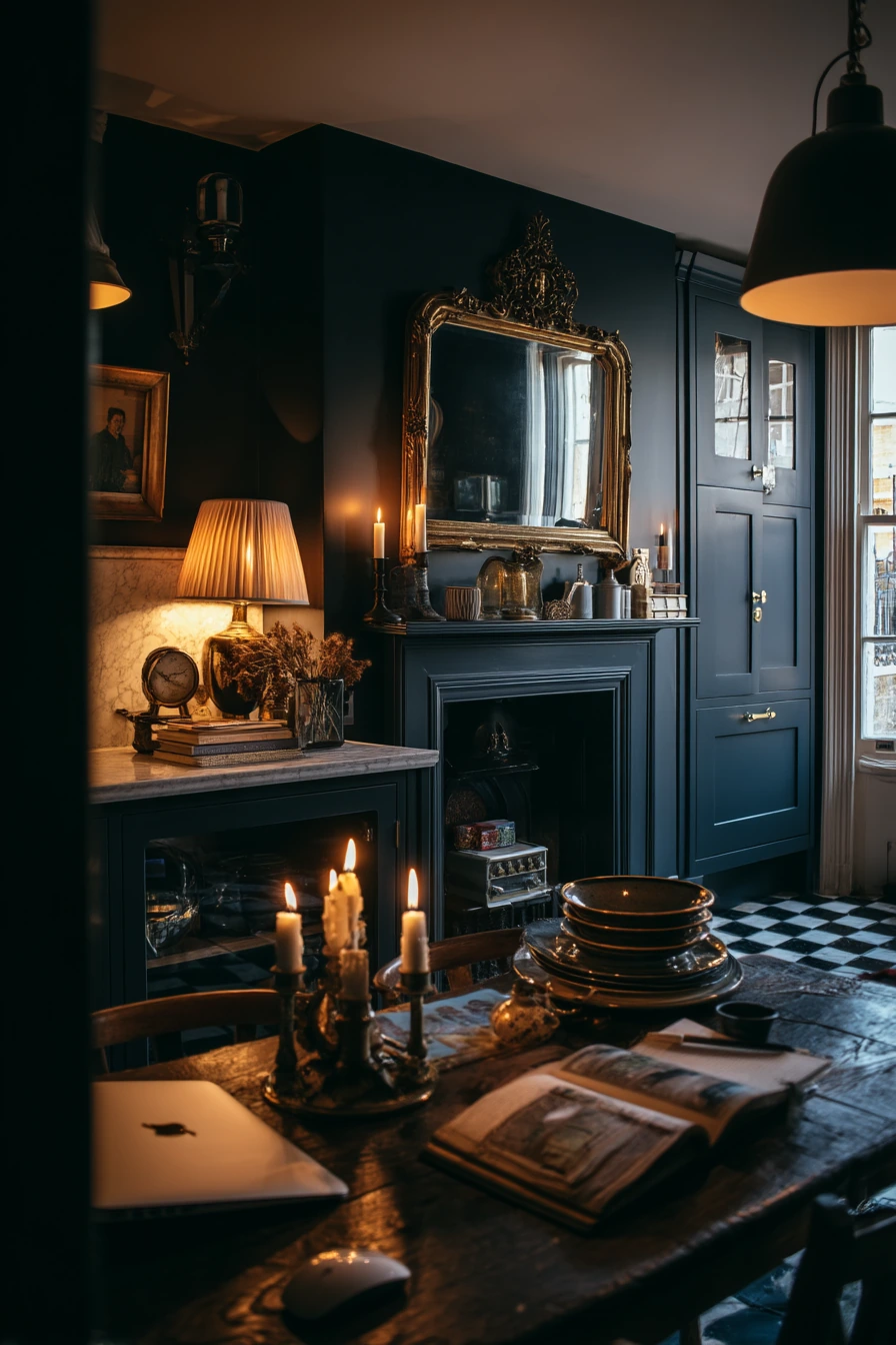 6. Moody Victorian Kitchen at Dusk
