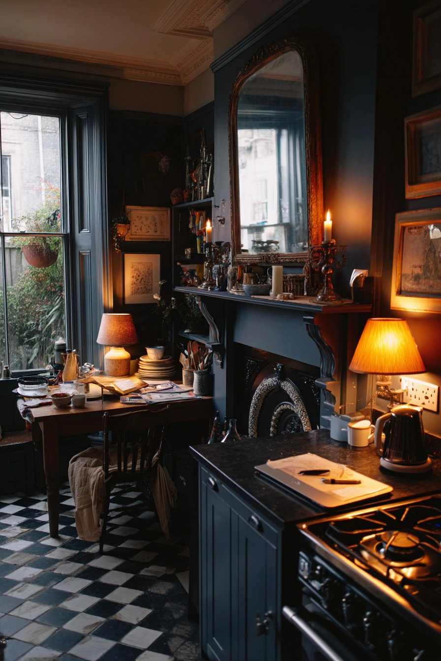 6. Moody Victorian Kitchen at Dusk