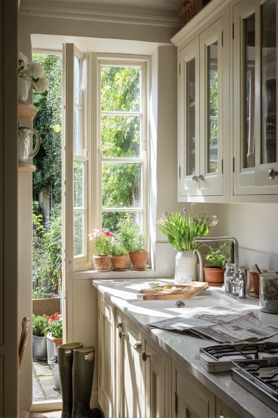 7. Light-Filled Victorian Kitchen with Garden View