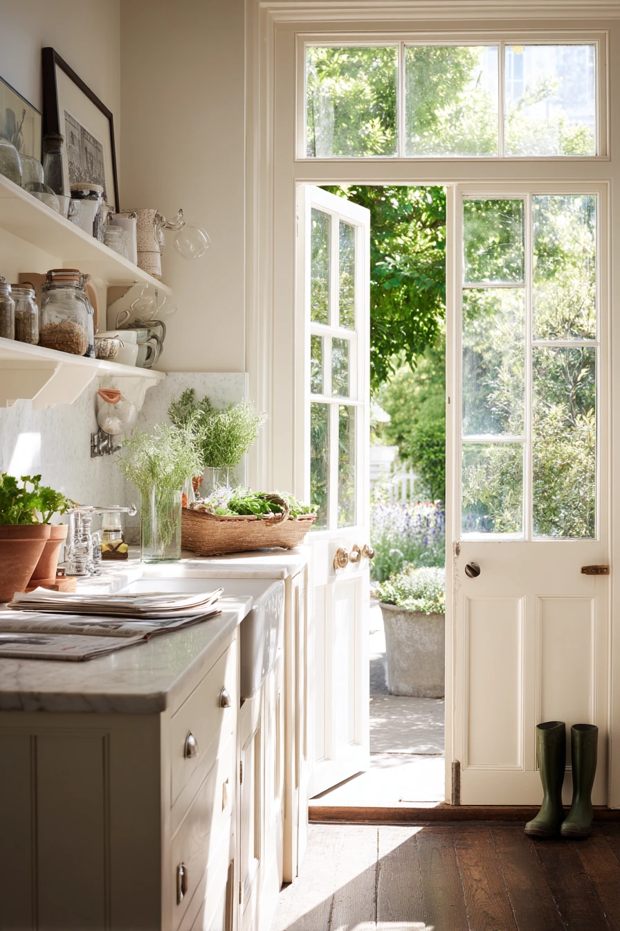 7. Light-Filled Victorian Kitchen with Garden View
