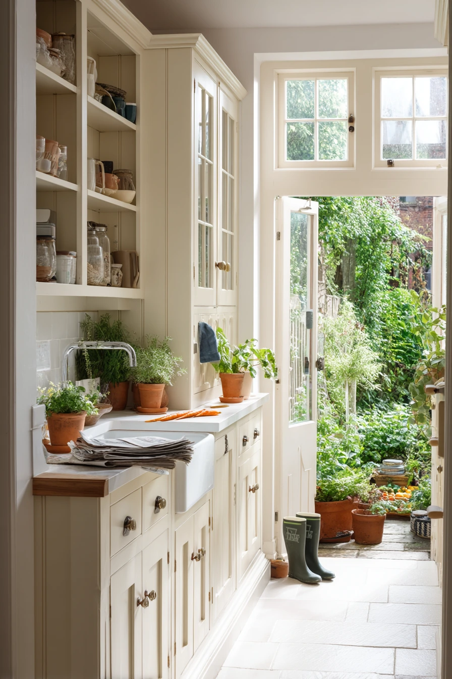7. Light-Filled Victorian Kitchen with Garden View