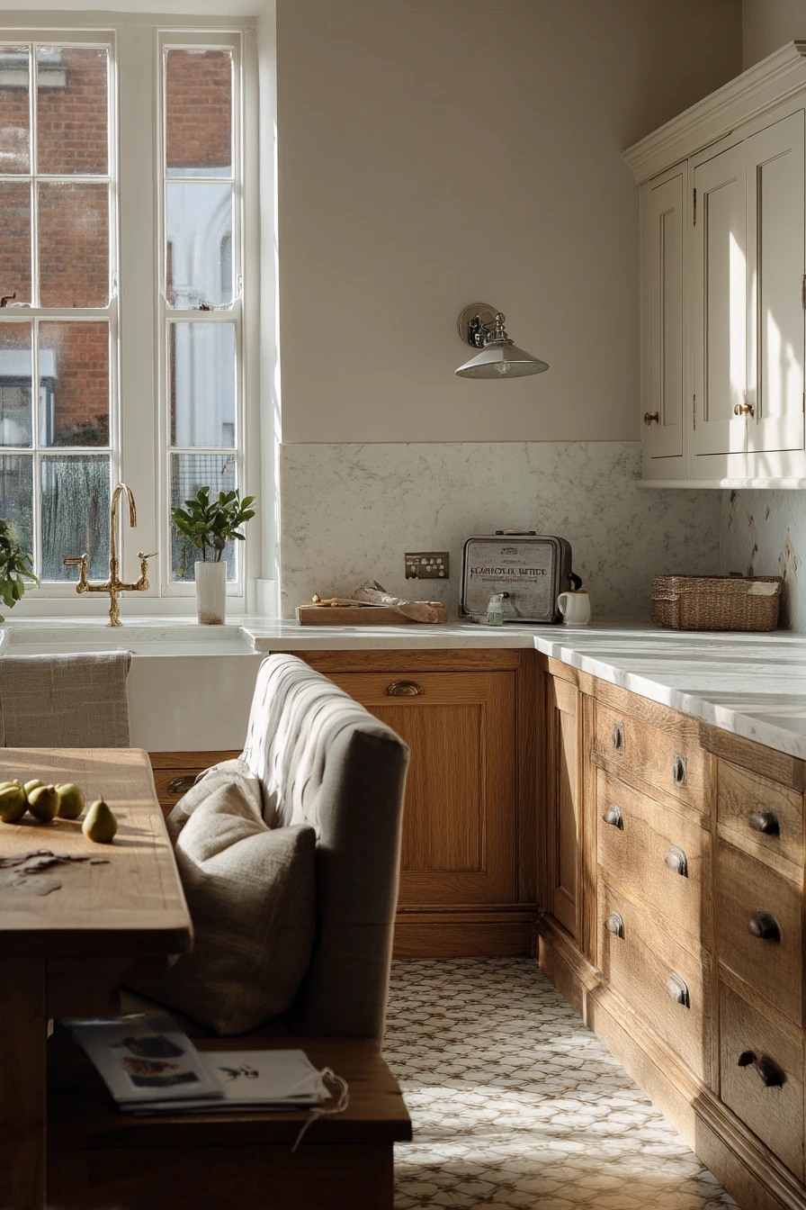 1. Family Victorian Kitchen with Breakfast Nook