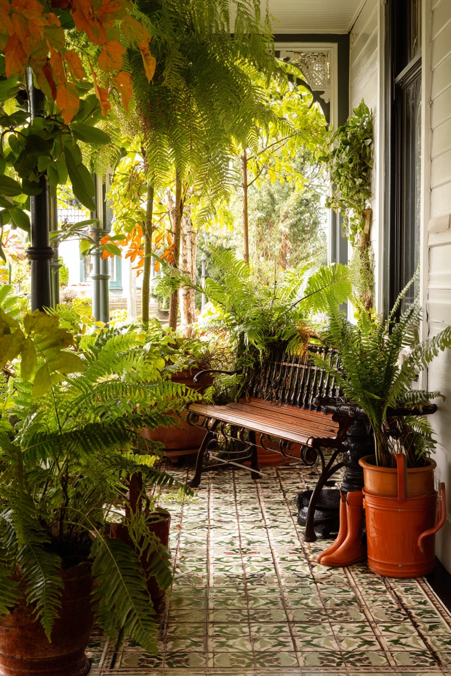 Plant-Lush Porch with Collector Details