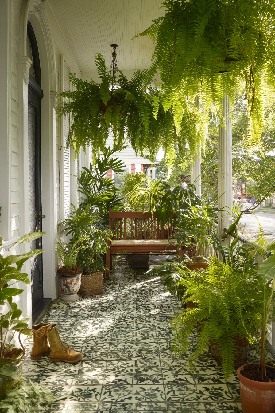 Plant-Lush Porch with Collector Details