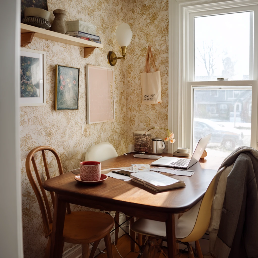 Renter-Friendly Vintage Dining Corner