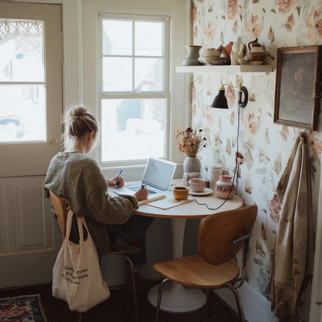 Renter-Friendly Vintage Dining Corner