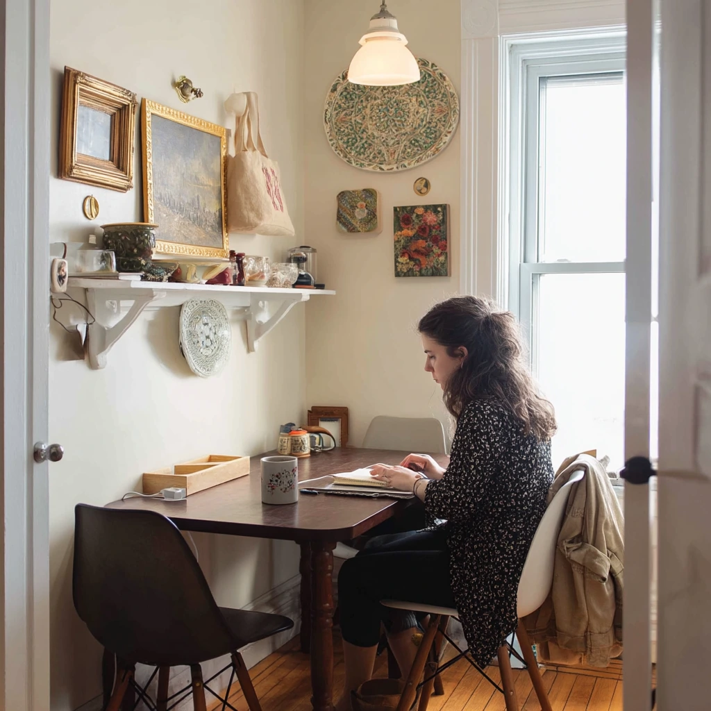 Renter-Friendly Vintage Dining Corner