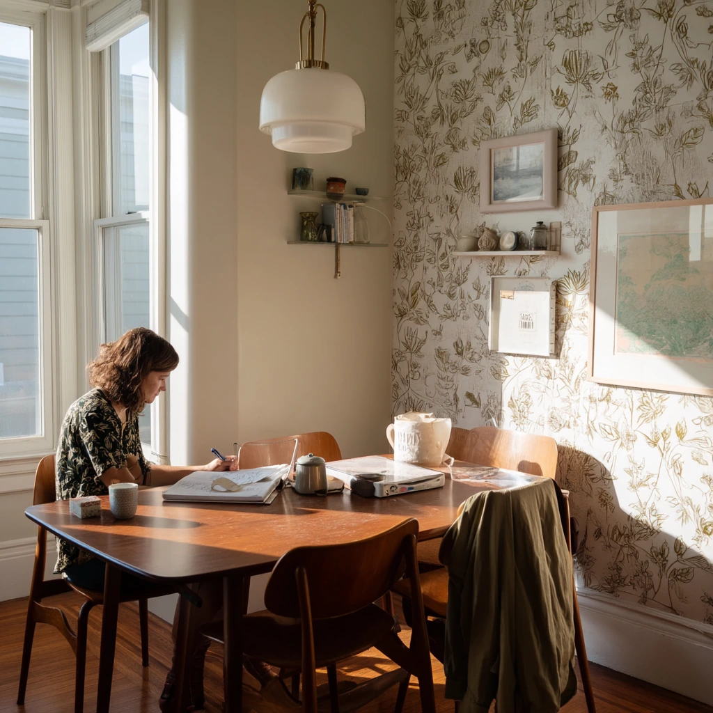 Renter-Friendly Vintage Dining Corner