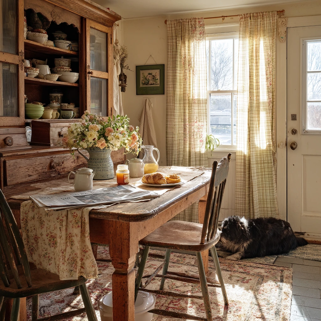 Breakfast Room with Cottage Vintage Charm