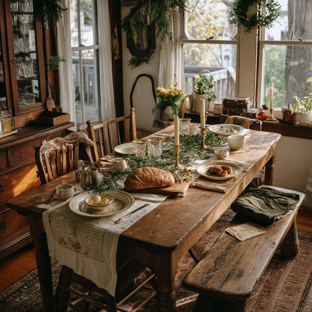 Holiday Vintage Dining Room with Everyday Life