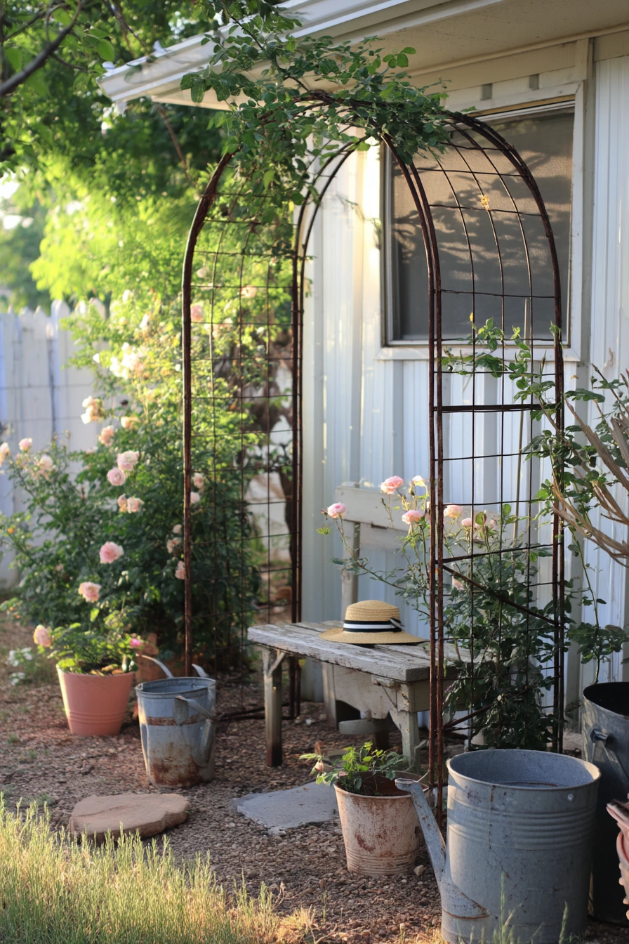 Budget Backyard Rose Corner