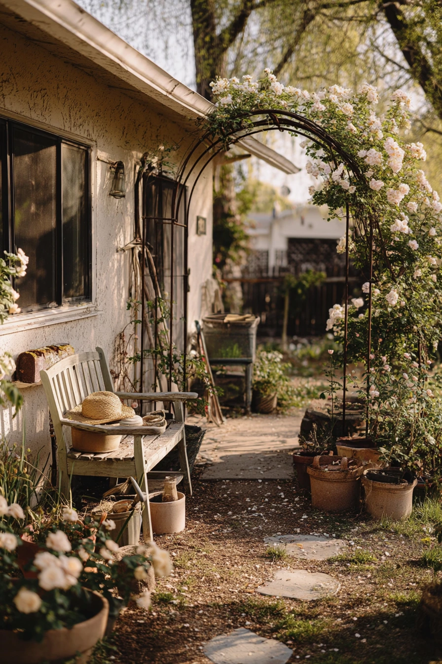 Budget Backyard Rose Corner