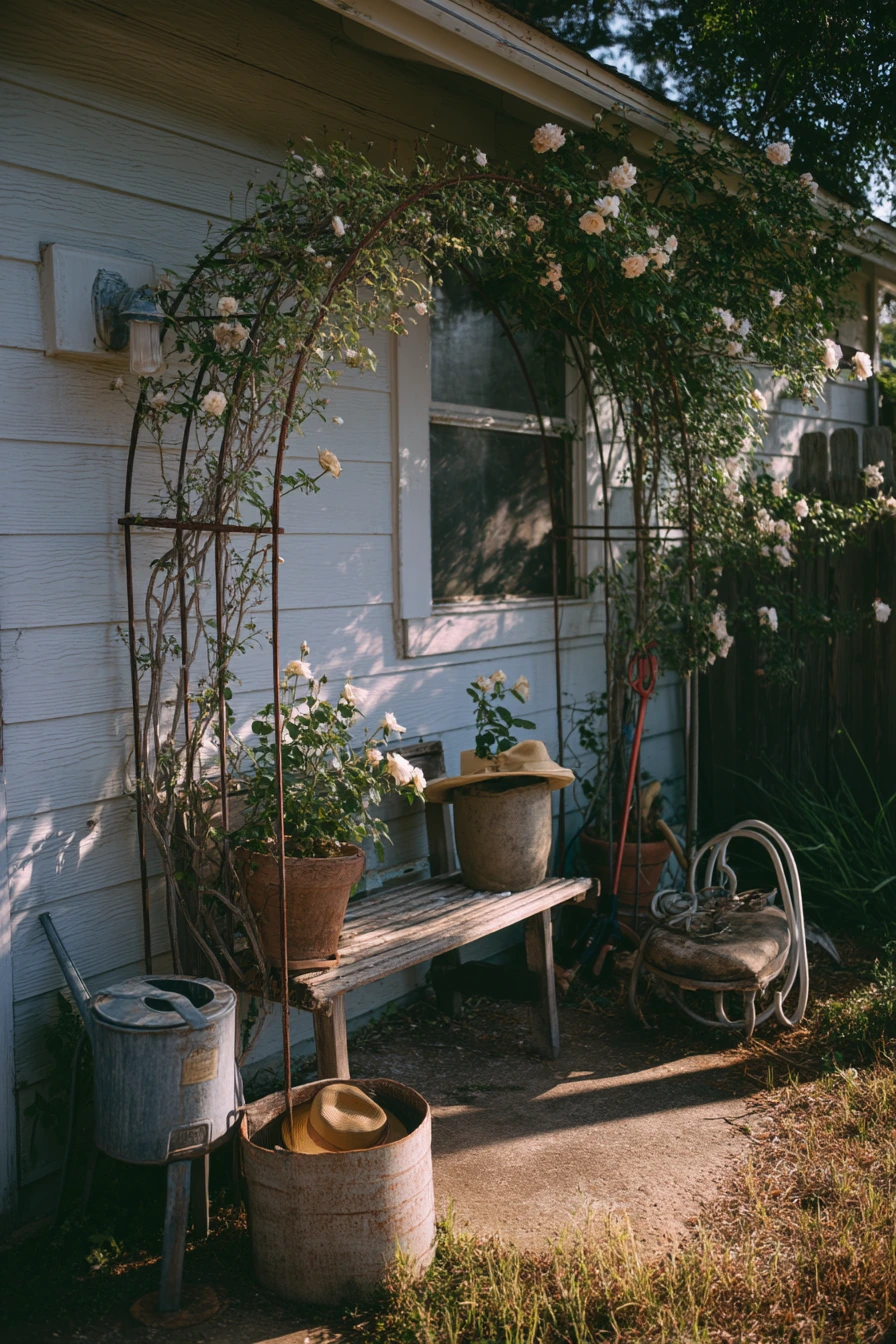 Budget Backyard Rose Corner
