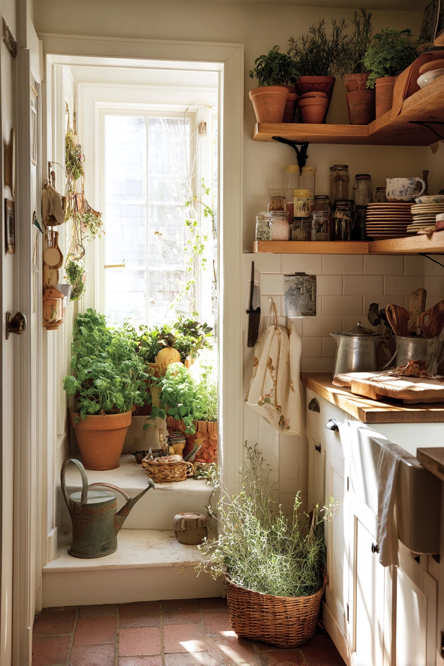 Herb Patch by the Kitchen Door
