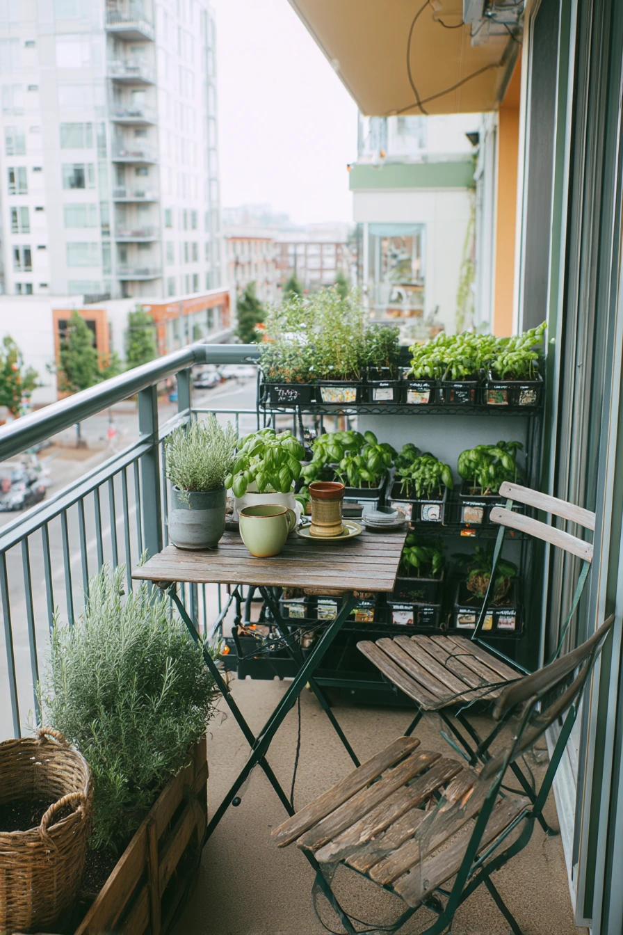Renter-Friendly Balcony Vintage Mix