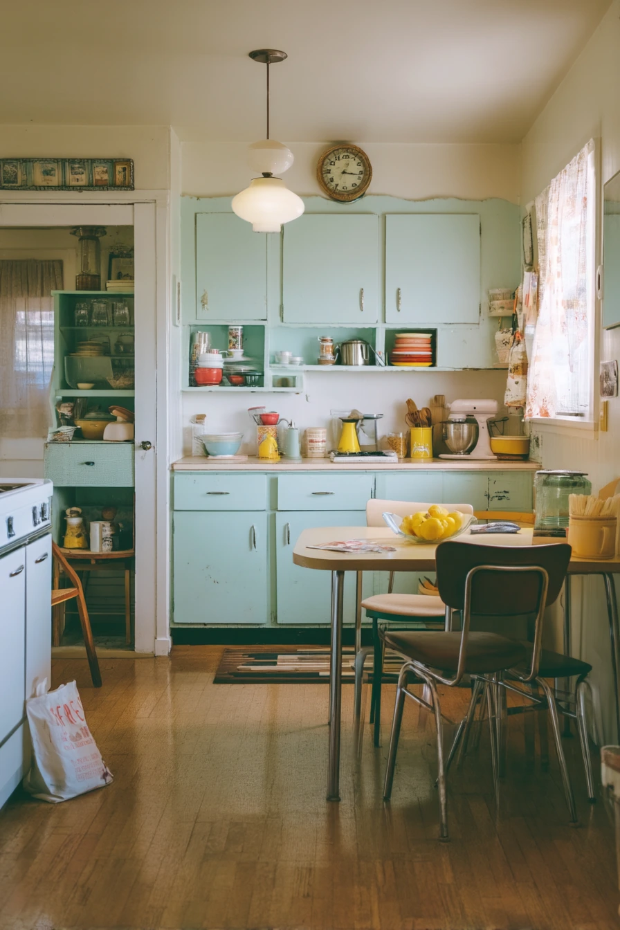 Budget Thrifted Mid-Century Kitchen