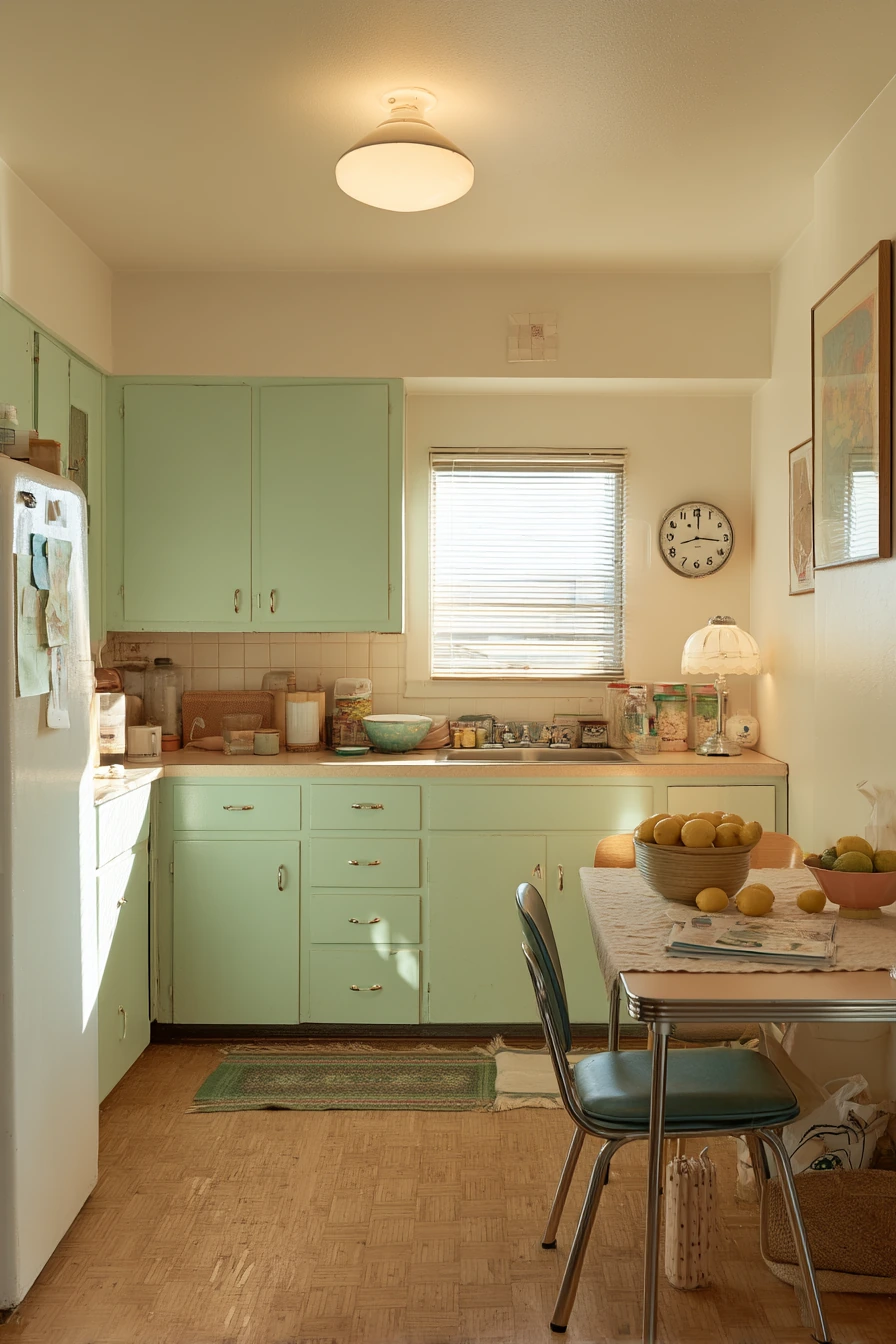 Budget Thrifted Mid-Century Kitchen