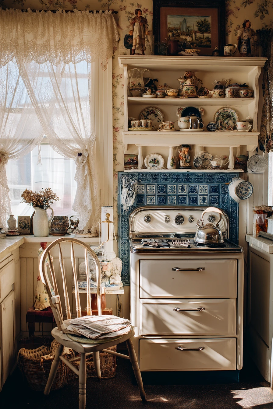 Grandma’s Blue-and-White Kitchen