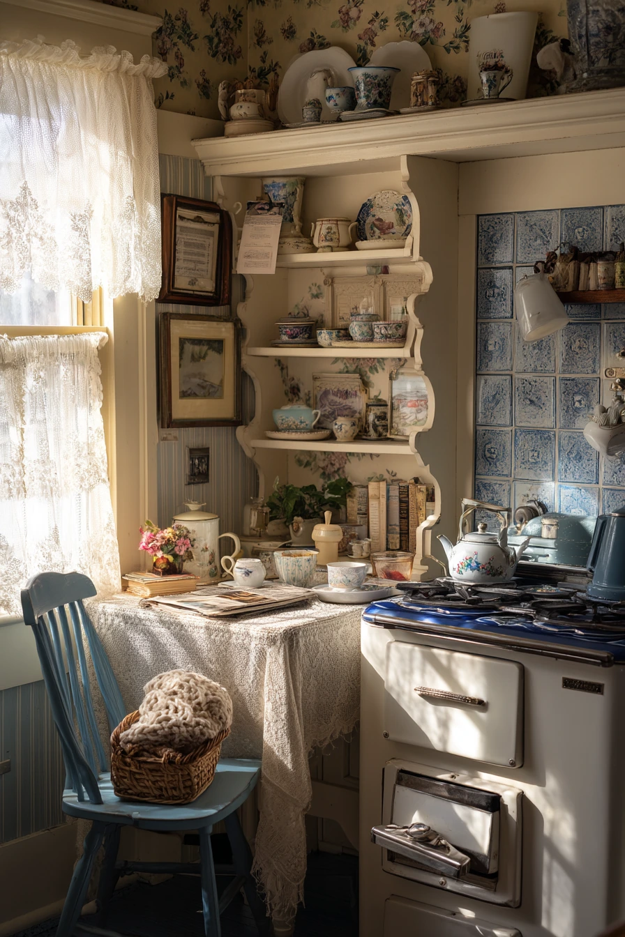 Grandma’s Blue-and-White Kitchen