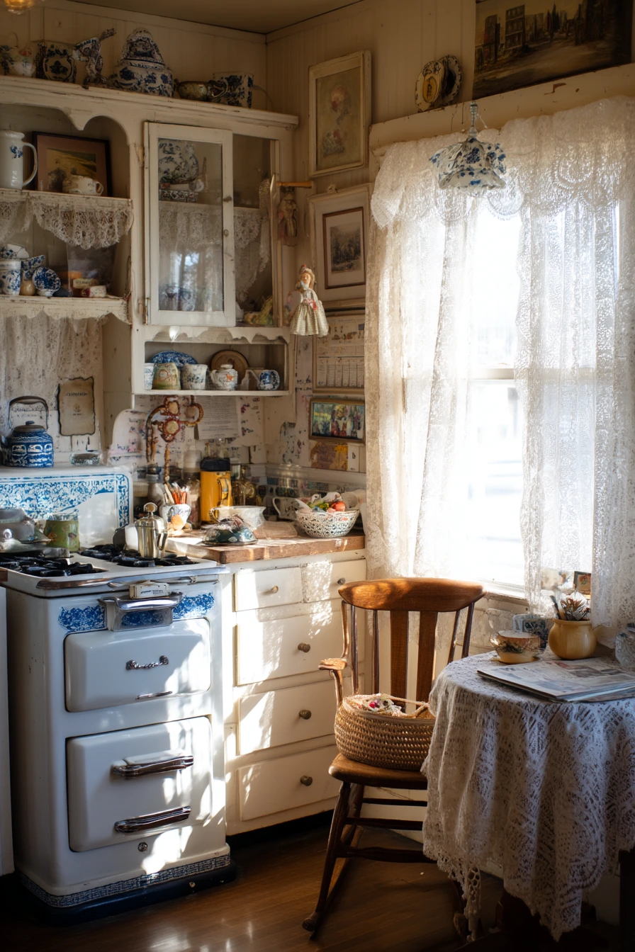 Grandma’s Blue-and-White Kitchen