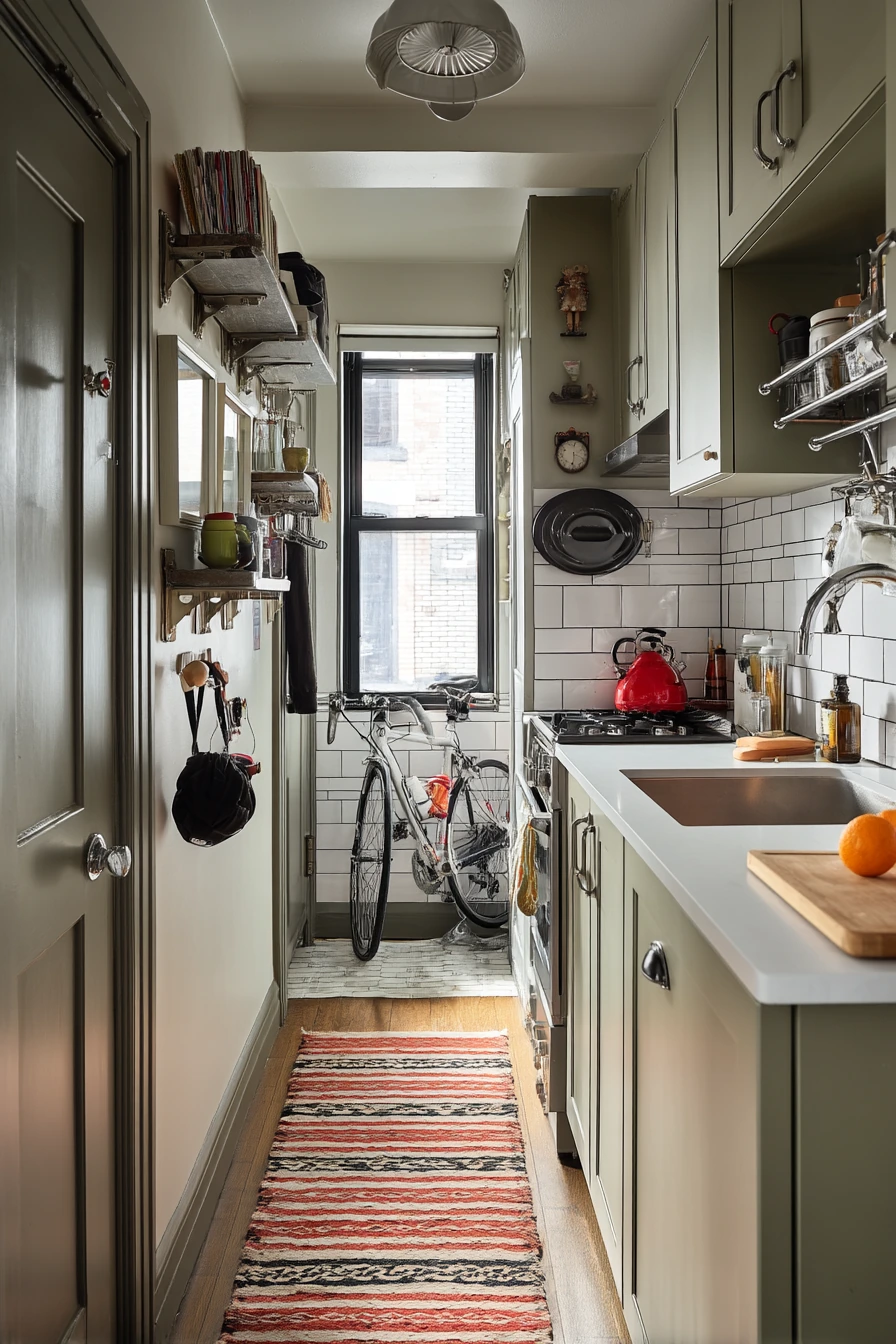 Small Galley Kitchen, Big Vintage Charm