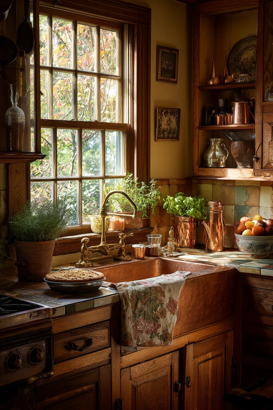 Seasonal Vintage Kitchen at Thanksgiving