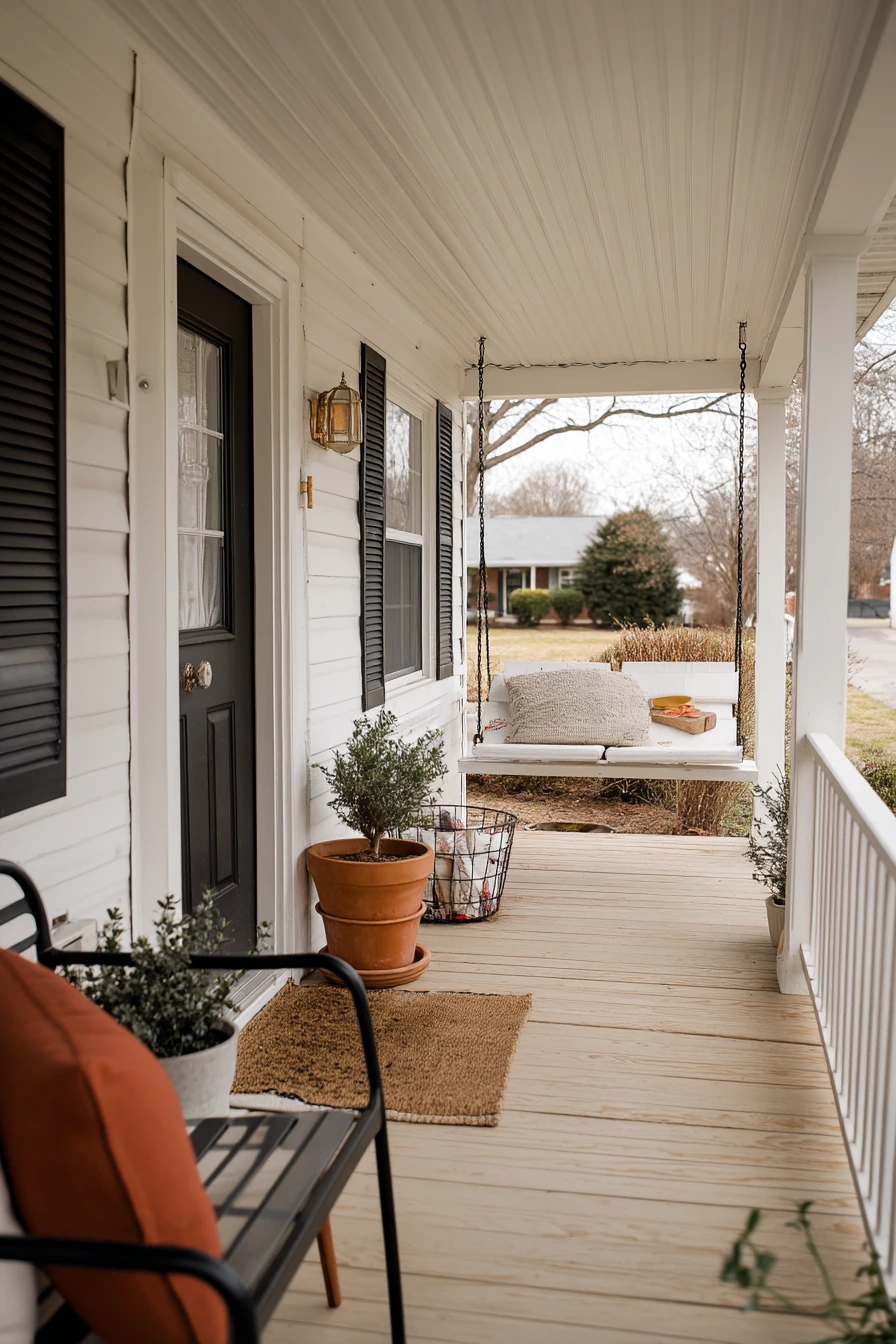 3. Budget-Friendly Ranch Porch Refresh With Beadboard