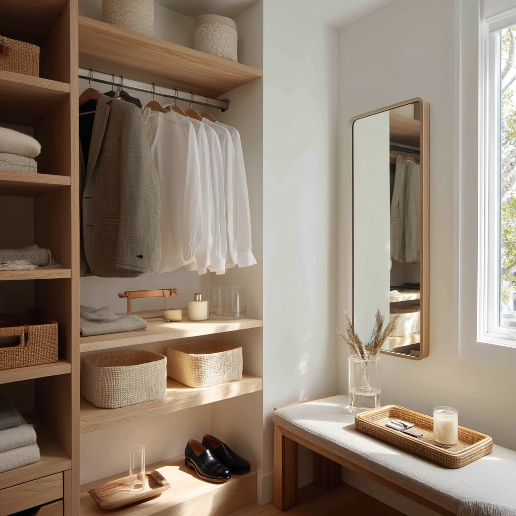 Couple’s Everyday Walk-In Closet with Calm Morning Routine