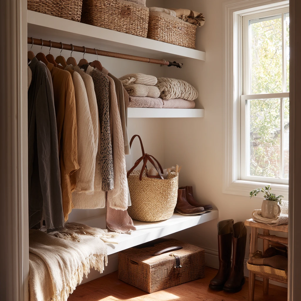 Seasonal Swap Closet with Cozy Fall Layers