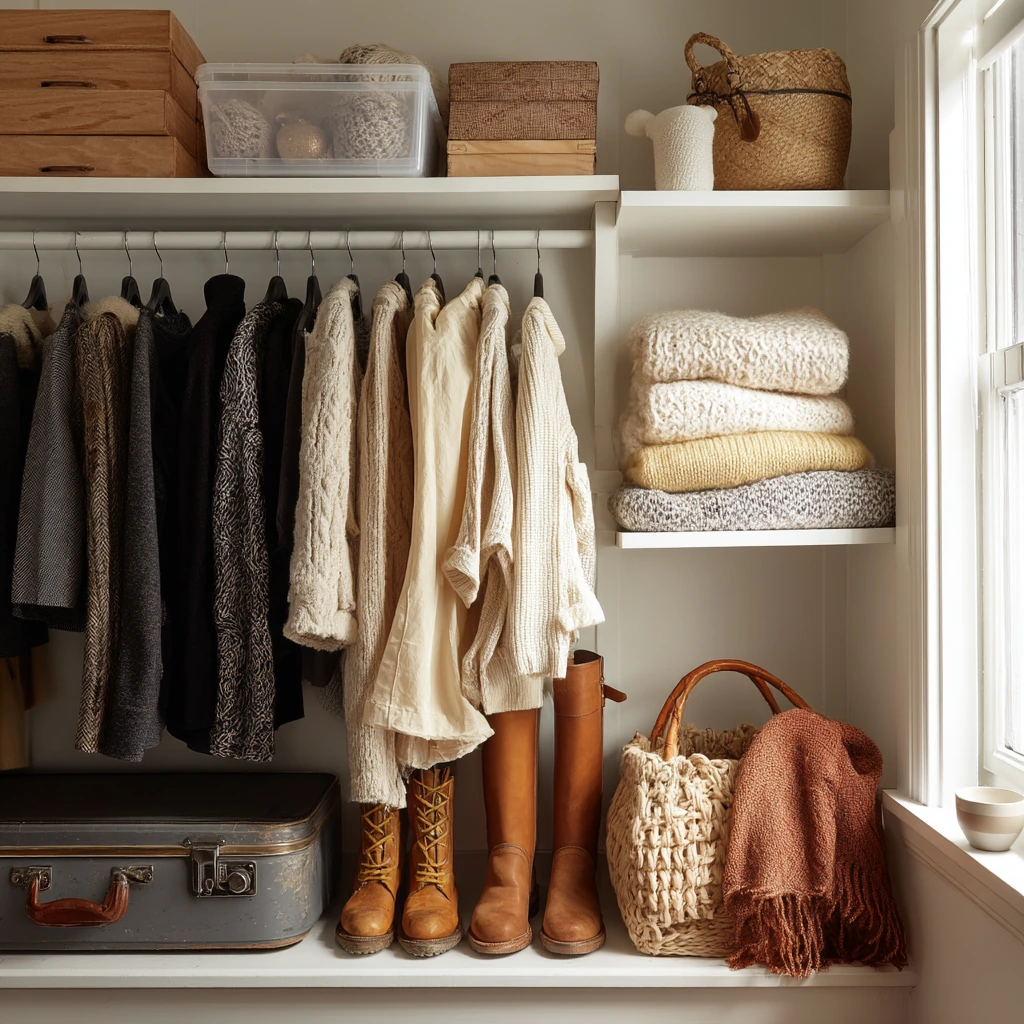 Seasonal Swap Closet with Cozy Fall Layers