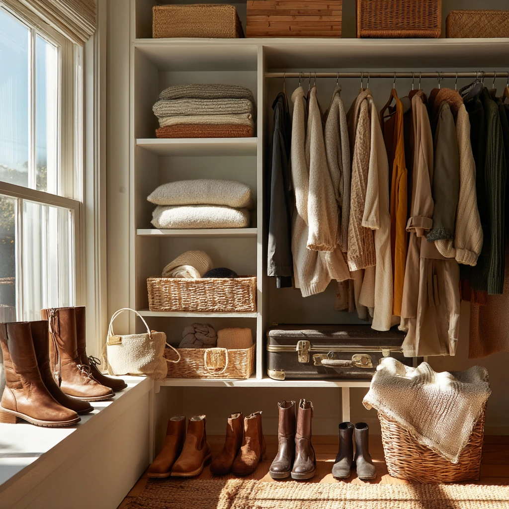 Seasonal Swap Closet with Cozy Fall Layers