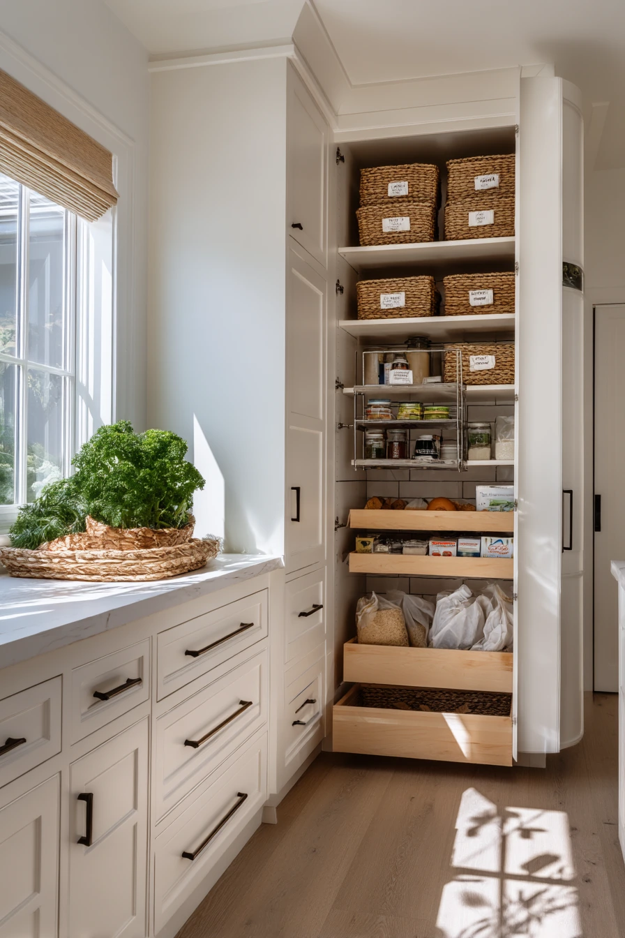 Deep Pantry with Pull-Out Organization