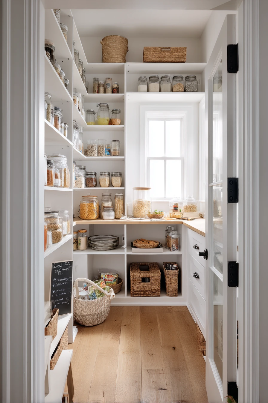 Family-Friendly Walk-In Pantry with Everyday Chaos