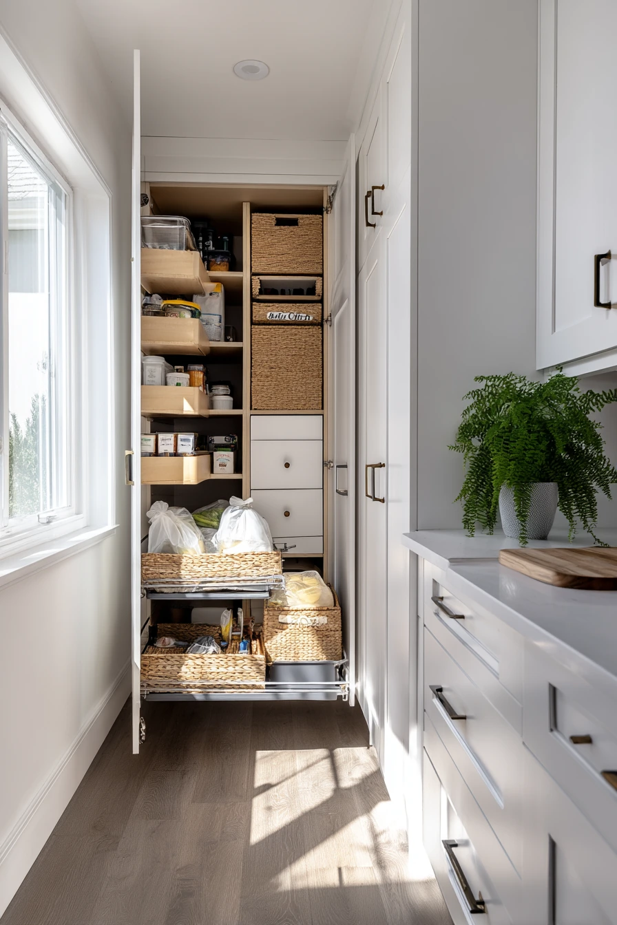 Deep Pantry with Pull-Out Organization